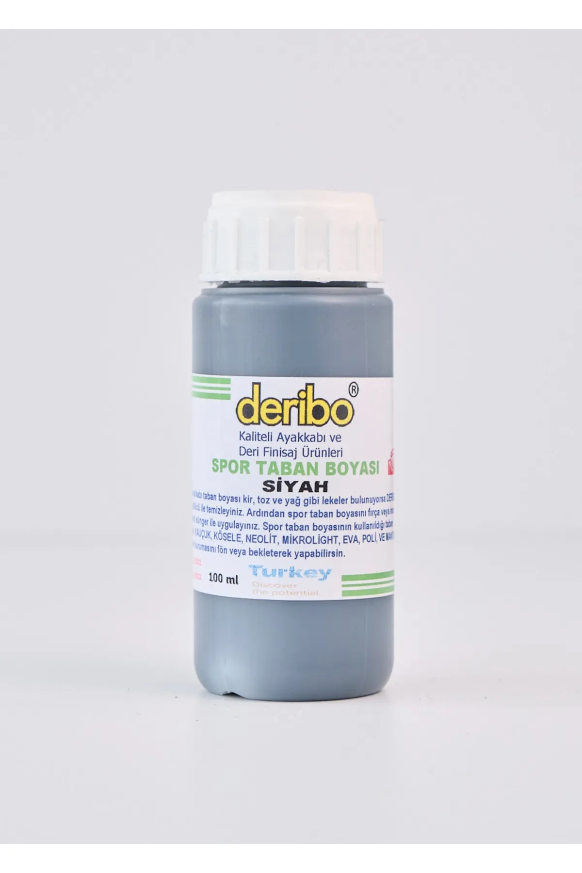 deribo Siyah Spor Ayakkabı Taban Boyası. 100ml