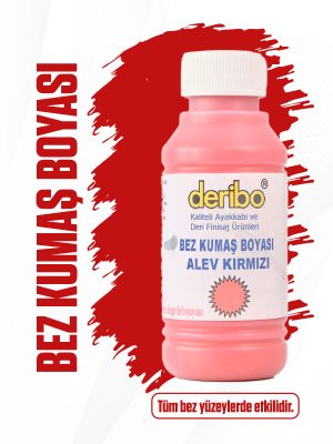 deribo Alev Kırmızı Bez Ve Kumaş Ayakkabı Boyası. 100ml