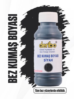 deribo Siyah Bez Ve Kumaş Ayakkabı Boyası. 100ml