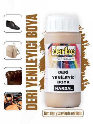 deribo Hardal Deri Eşya, Ayakkabı, Koltuk, Direksiyon, Çanta, Deri Yenileyici Boya. 100ml
