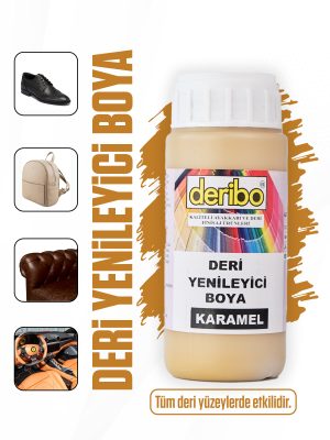 deribo Karamel Deri Eşya, Ayakkabı, Koltuk, Direksiyon, Çanta, Deri Yenileyici Boya. 100ml