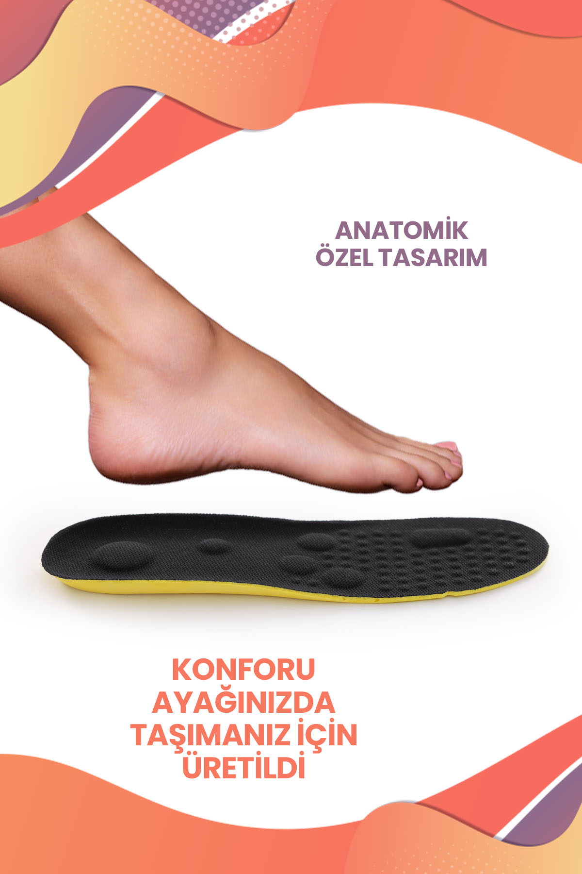 Mag Shoes Care Masaj Etkili Ortopedik Kumaş Tabanlık.