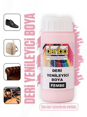 deribo Pembe Deri Eşya, Ayakkabı, Koltuk, Direksiyon, Çanta, Deri Yenileyici Boya. 100ml
