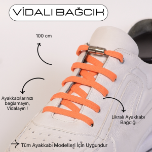 Mag Shoes Care Akıllı Vidalı Ayakkabı Bağcığı Düz 100cm.