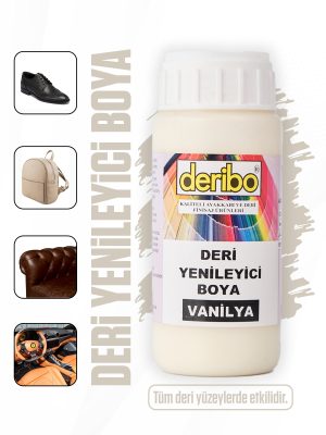 deribo Vanilya Deri Eşya, Ayakkabı, Koltuk, Direksiyon, Çanta, Deri Yenileyici Boya. 100ml